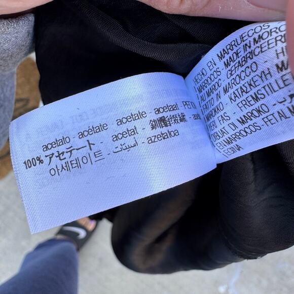 ZARA ZW Collection Black Satin Slip Midi Dress Medium - Picture 12 of 12